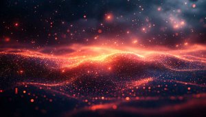 Glowing Red Sparkle Galaxy Wallpaper for Desktop Backgrounds and Mobile