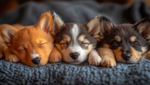 Cute Sleeping Puppies 4K Mobile Wallpaper Free Desktop Background