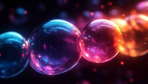 Colorful Galaxy Spheres Abstract Art Mobile & Desktop Background Wallpaper