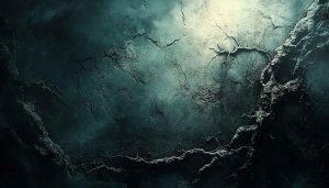 Cracked Wall Texture Dark Teal 4K Desktop Background Wallpaper