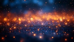 Sparkling Particle Glitter 4K Desktop Background, Orange Blue Aesthetic Wallpaper