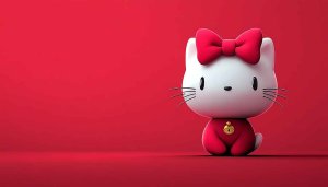 Hello Kitty Red Background Aesthetic Wallpaper for Desktop and Mobile