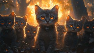 Cute Kitten Gang Wallpaper for Desktop Backgrounds and Mobile Phones