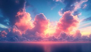 Pink Sky 4K Desktop Background | Ocean Sunset Mobile Wallpaper