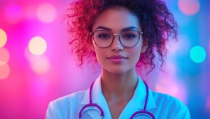 Healthcare Professional 4K Desktop Wallpaper - Medical Background - Portrait View