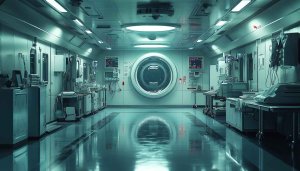 Futuristic Medical Bay 4K Desktop Wallpaper, Clean Science Fiction Interior