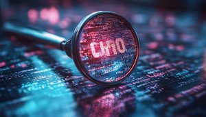 CMO Text Magnifying Glass Digital Technology 4K Desktop Background
