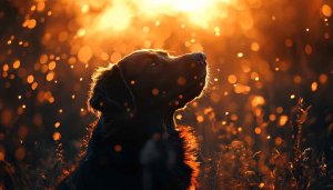 Golden Retriever Dog Sunset Mobile Wallpaper Free Animal Background