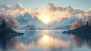 Lake Mountain Landscape Scenery 4K Desktop Background Mobile Wallpaper