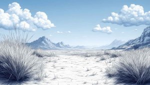 Blue Tint Mountain Range Scenery Desktop Wallpaper Nature Background