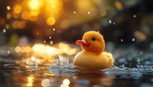 Cute Duck Wallpaper, Yellow Rubber Duck Background, Free Mobile Wallpaper