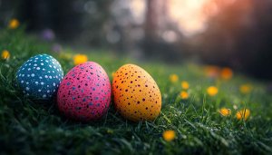 Colorful Easter Eggs Grass Mobile Background Spring Desktop Wallpaper