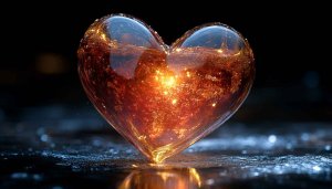 Glowing Heart 4K Wallpaper - Romantic Mobile Background
