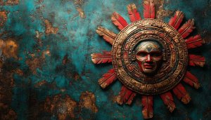 Aztec Sun God 4K Desktop Background Ancient Civilization Mobile Wallpaper