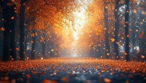 Autumn Leaves Falling 4K Desktop Background Mobile Wallpaper Scenic View