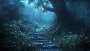 Eerie Dark Forest Path 4K Wallpaper Fantasy Mobile Background