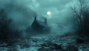 Spooky Haunted House Moonlight Mobile Background Free 4K Wallpaper