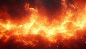 Fiery Nebula Background 4K Wallpaper for Desktop and Mobile