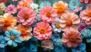 Colorful Floral 4K Desktop Background - Free Flower Pattern Wallpaper
