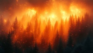 Burning Forest Fire Wallpaper - 4K Desktop Background