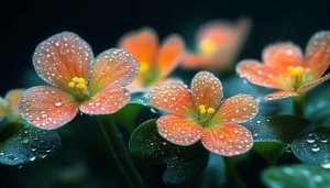 Orange Flower with Water Droplets 4K Desktop Wallpaper Free