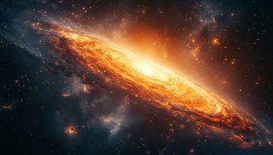 Orange Galaxy Space 4K Desktop Background - Cosmic Mobile Wallpaper