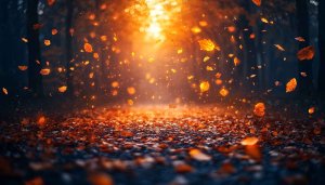 Autumn Leaves Falling Wallpaper, Beautiful Forest Background, Mobile Wallpaper