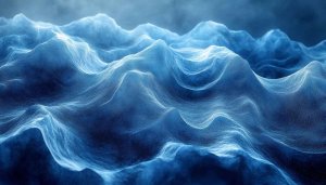 Abstract Blue Waveforms Desktop Wallpaper for Mobile Background HD