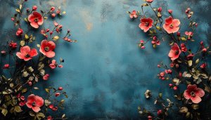 Textured Floral Blossom 4K Desktop Background, Artistic Flower Mobile Wallpaper