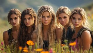 Five Blonde Women Mobile Wallpaper, Adventure Girls Desktop Background HD