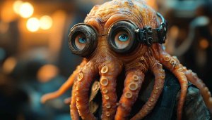 Steampunk Octopus 4K Desktop Backgrounds Free Surreal Creature Wallpaper