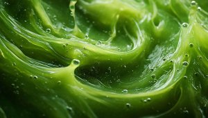 Abstract Green Gel Background, Artistic Mobile Wallpaper, 4K Desktop Background