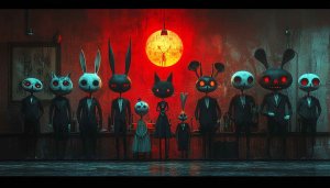 Creepy Animated Characters 4K Desktop Background Free Scary Wallpaper