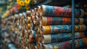 Vintage Floral Pattern Wallpaper Rolls Aesthetic Desktop Background 4K
