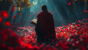 Mystical Forest Reader 4K Desktop Wallpaper Free Dreamy Background