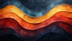 Abstract Layered Waves Artistic 4K Desktop Background Mobile Wallpaper