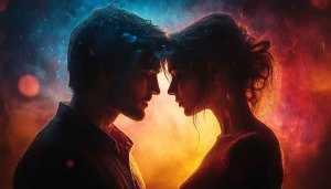 Passionate Couple in Rain Mobile Wallpaper Romance Aesthetic Background