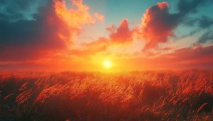 Golden Sunset Meadow Field 4K Desktop Wallpaper, Free Mobile Background