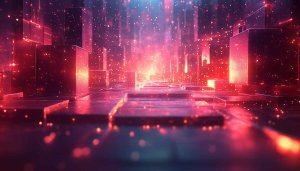 Abstract Cityscape 4K Desktop Wallpaper, Futuristic Sci-Fi Mobile Background