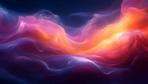Aurora Borealis Abstract Art Mobile Wallpaper, Colorful Space Background