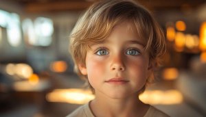 Blue Eyed Boy Portrait Wallpaper, Kids Aesthetic, Free Background
