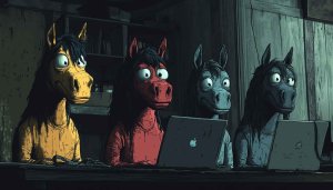 BoJack Horseman Inspired Desktop Wallpaper, Horse Cartoon Laptop Background