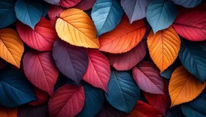 Colorful Autumn Leaves Background - Free 4K Desktop Wallpaper