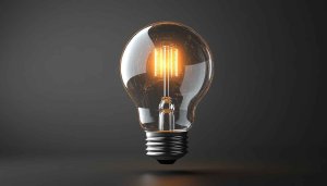 Glowing Filament Light Bulb Wallpaper 4K For Desktop and Mobile