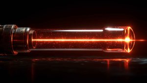 Red Laser Beam 4K Desktop Background Abstract Tech Wallpaper