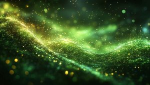Green Glowing Particles Abstract Mobile Wallpaper High Definition Background