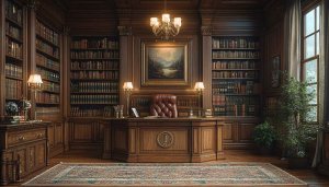 Vintage Library Room 4K Desktop Wallpaper Study Room Interior Design