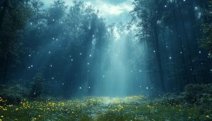 Enchanted Forest Mobile Wallpaper, Fantasy Meadow Background, Mystical Woods Scenery