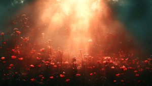Warm Glowing Flower Field Desktop Background Mobile Wallpaper Free