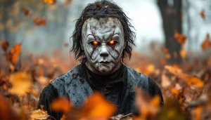Michael Myers Halloween Wallpaper 4K Scary Fall Autumn Leaves Desktop